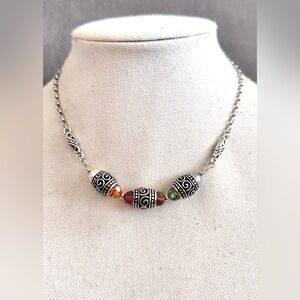 Brighton "AYU RAINBOW" Crystal Multi Color Bali Style Necklace, NWOT